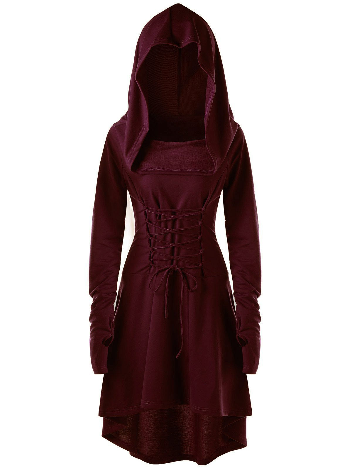 Women's Color Holiday Performance Long Sleeve Hooded Dresses