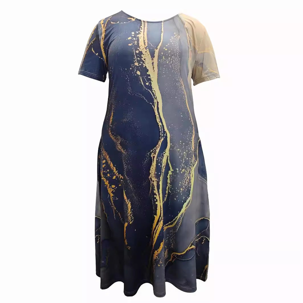 Women's Elegant Classy Printed Sleeve Dress Dresses