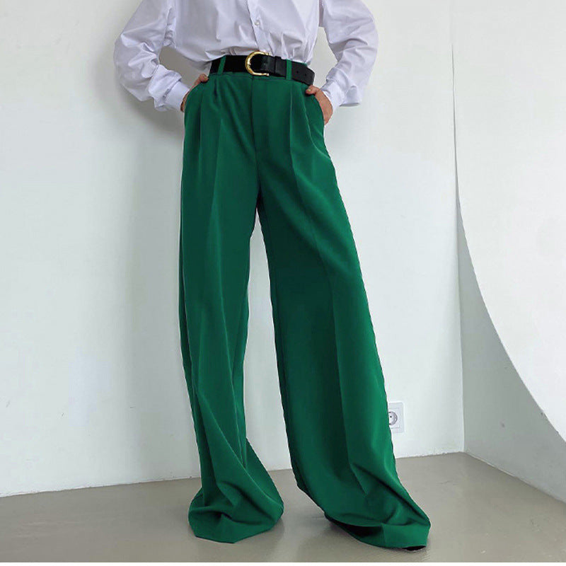 Women's Autumn Wide-leg Straight High Waist Casual Pants