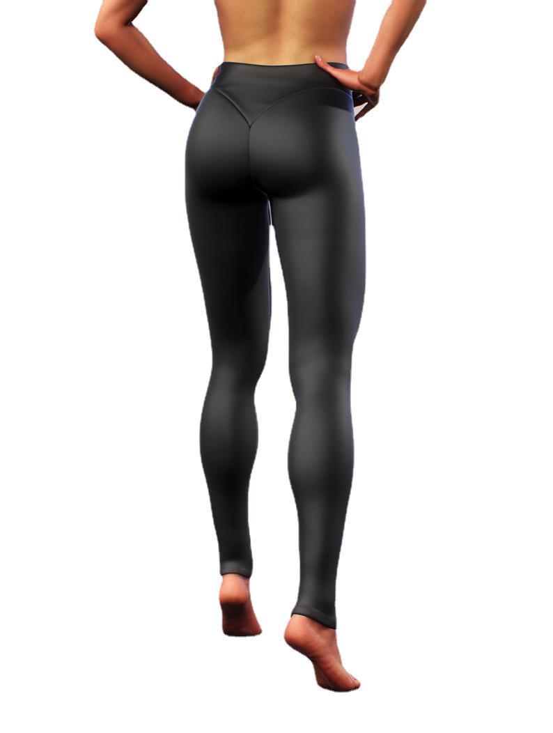 Women's Faux Elastic Front And Rear V Leggings