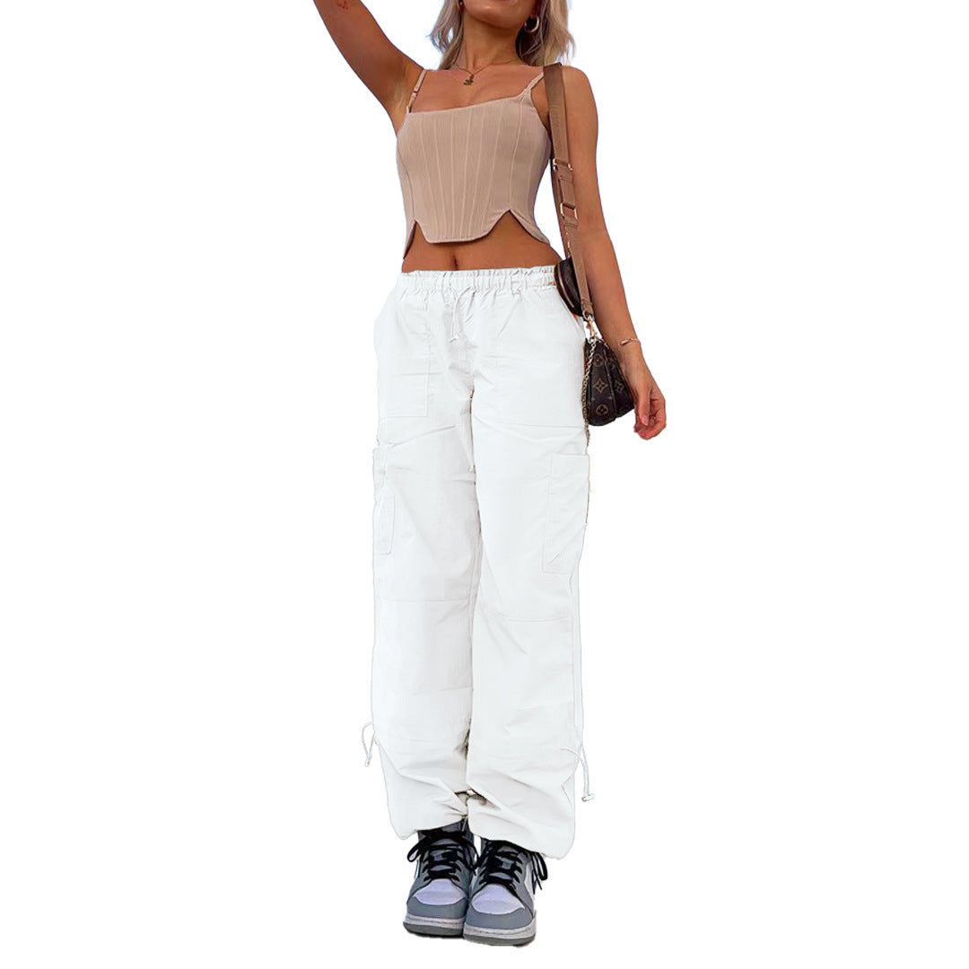 Women's Glamorous Loose Straight Cargo Casual Pants