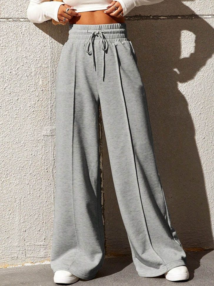 Sports Female Autumn Straight Loose Wide Pants