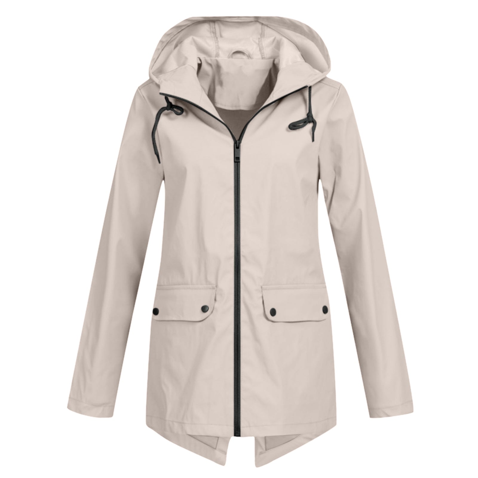 Women's Windcheater Zip Hooded Lightweight Outdoor Windproof Coats