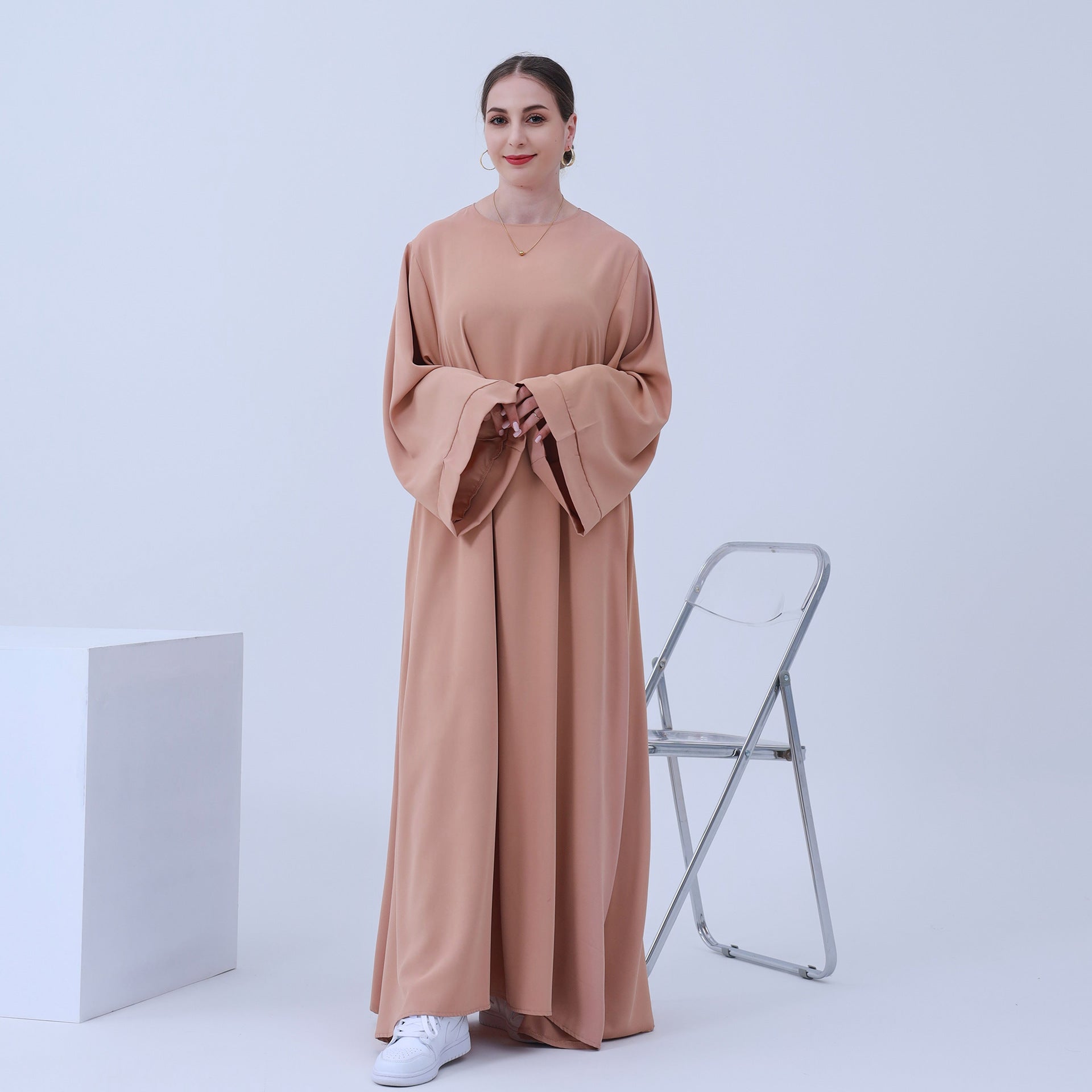 Basic Style Turkish Solid Color Robe Plus Size