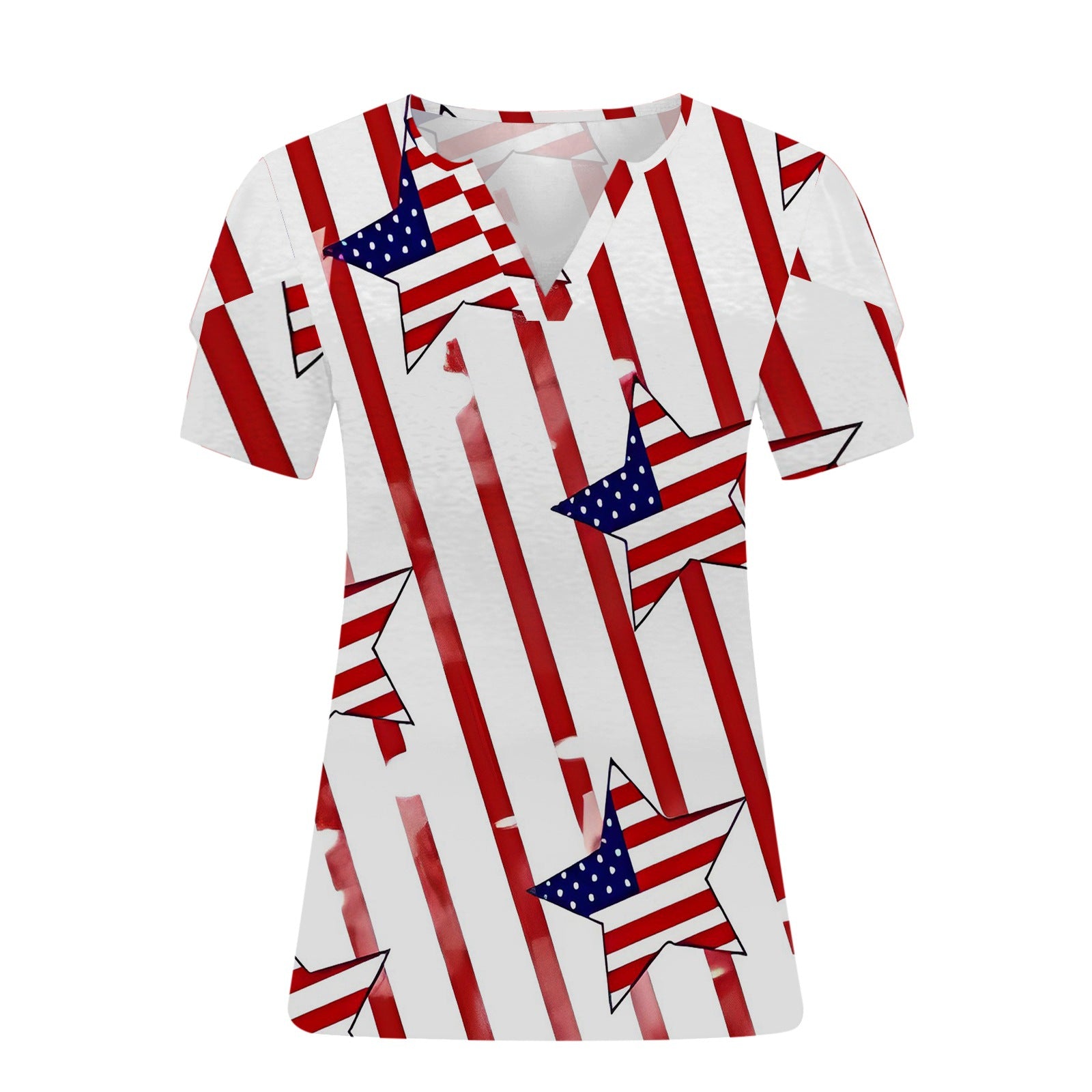 Women's Independence Day Printed Summer Short-sleeved T-shirt Plus Size