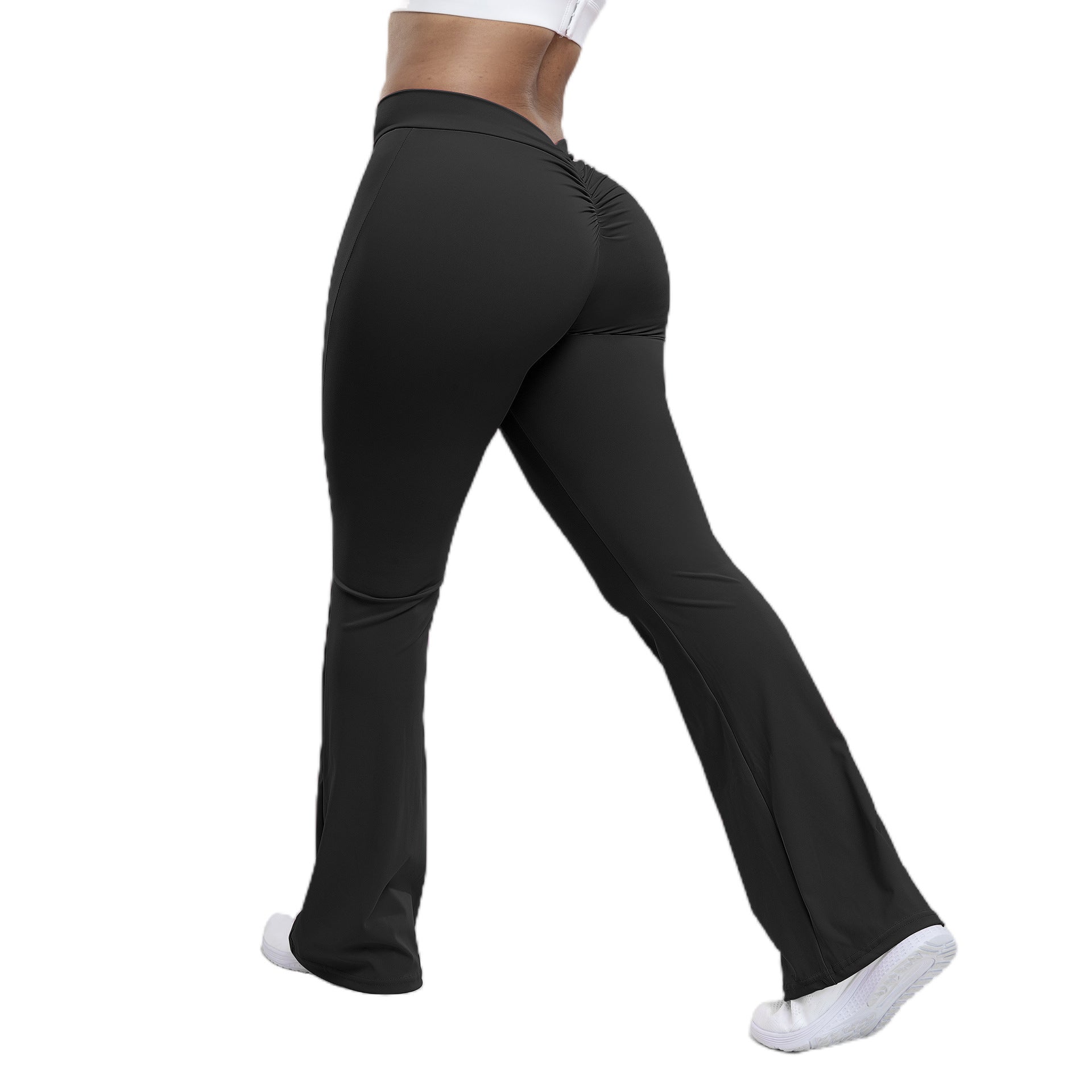 Women's High Waist Hip Lift Tights Wide Pants