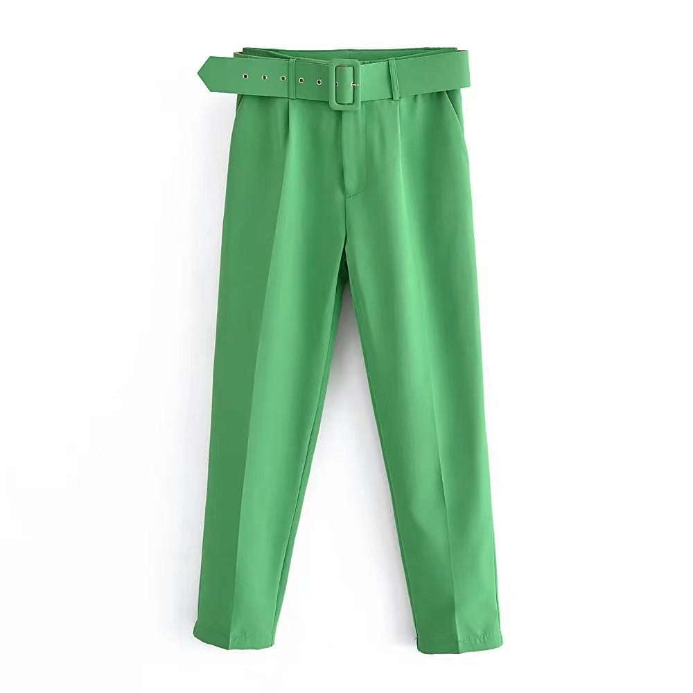 Micro Elastic Slim Fit Figure Flattering Pants