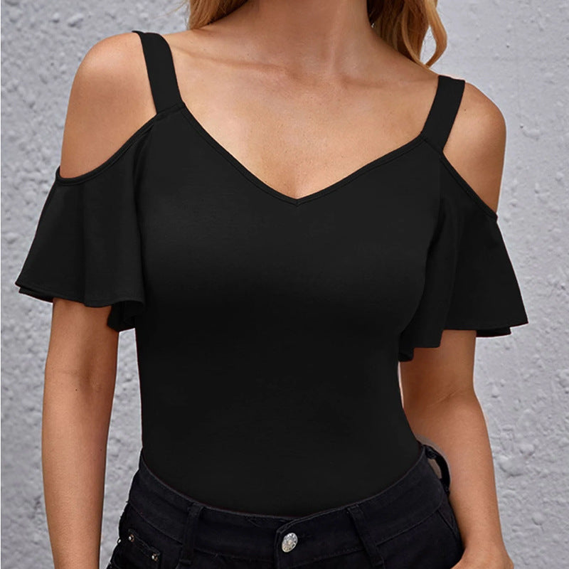 Women's Elegant Ruffled Slim Fit Camisole Casual Blouses