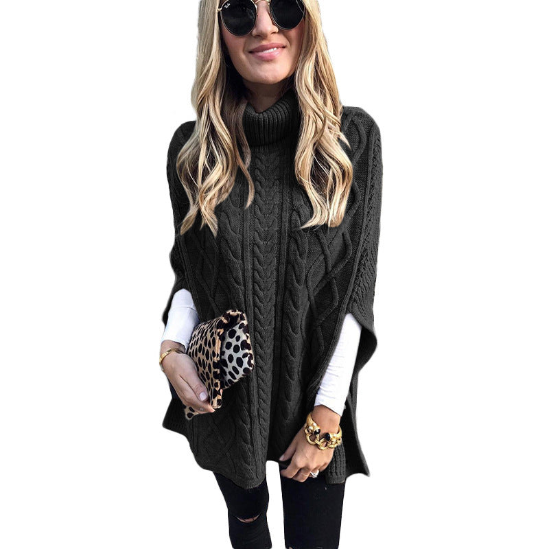 Women's Turtleneck Solid Color Street Hipster Loose Sweaters
