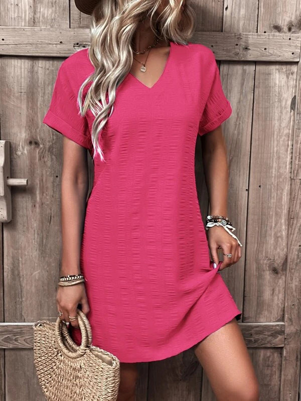 Fashion Sexy Slim Solid Color Sleeve Dresses