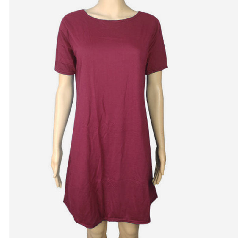 Women's Sleeve Solid Color Dress Summer Dresses