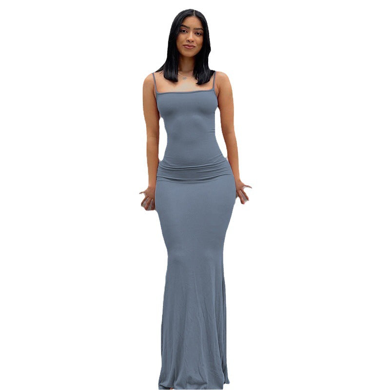 Women's Dress Casual Slim Strap Home Long Dresses