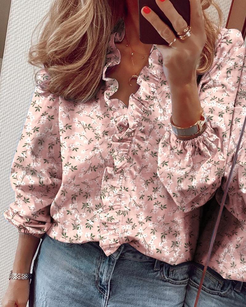 Women's Innovative Charming Long Sleeve Ruffle Blouses