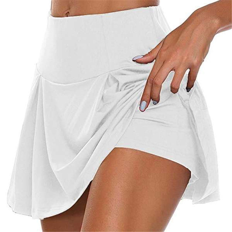 Women's Temperament Commute Summer Solid Color Two-piece Skirt Shorts
