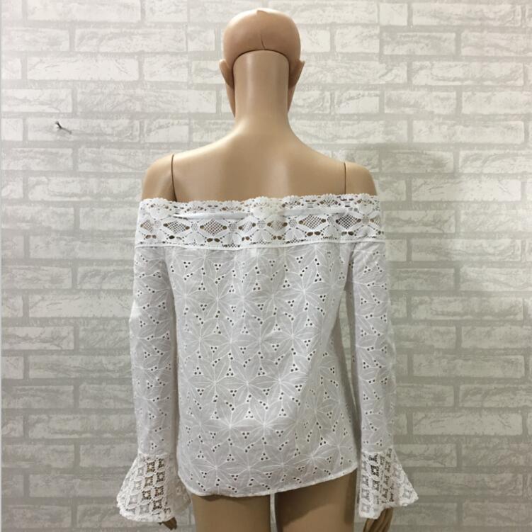 White Off-shoulder Bell Pullover Sleeve Lace Top Tassel Stitching Coat