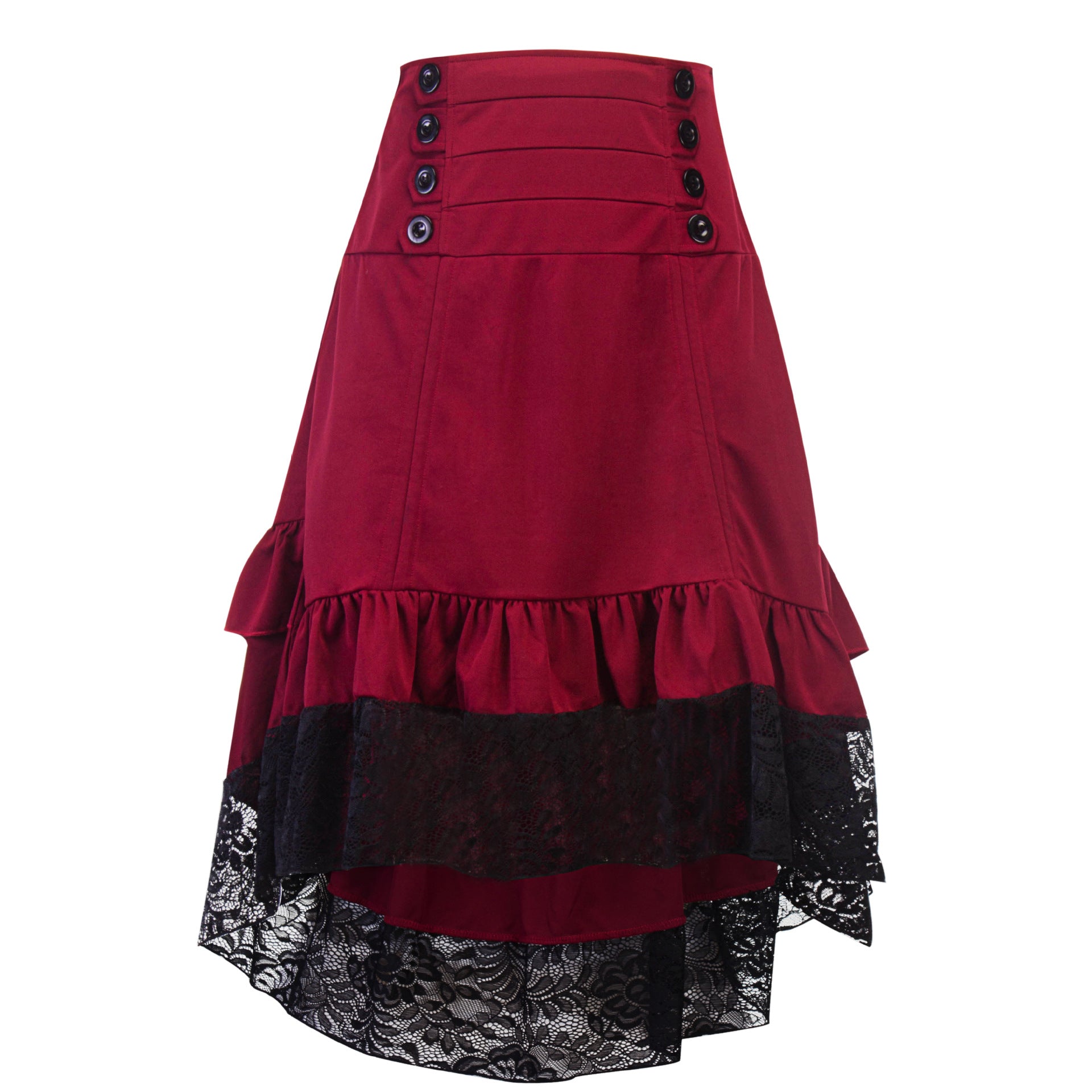 Temperament Commute Retro Women's Lace Drawstring Midi Summer Female Skirt