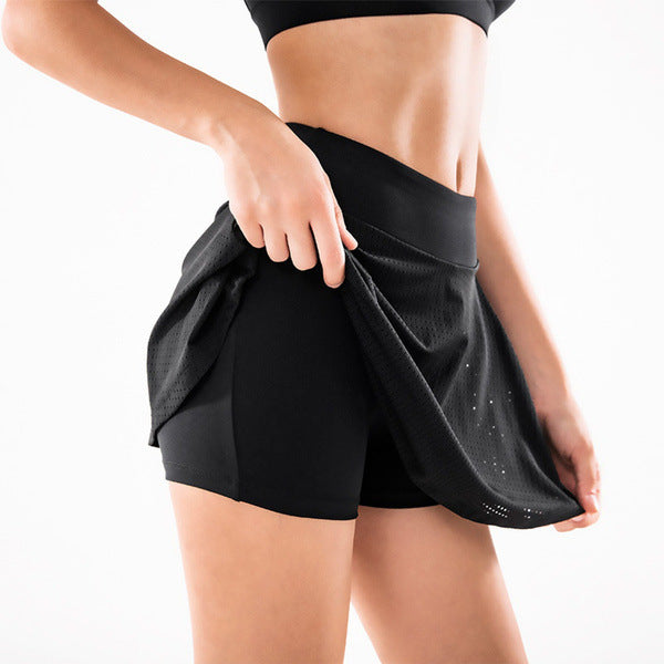 Running Fitness Exercise High Sports Waist Yoga Female Pantskirt Skirt