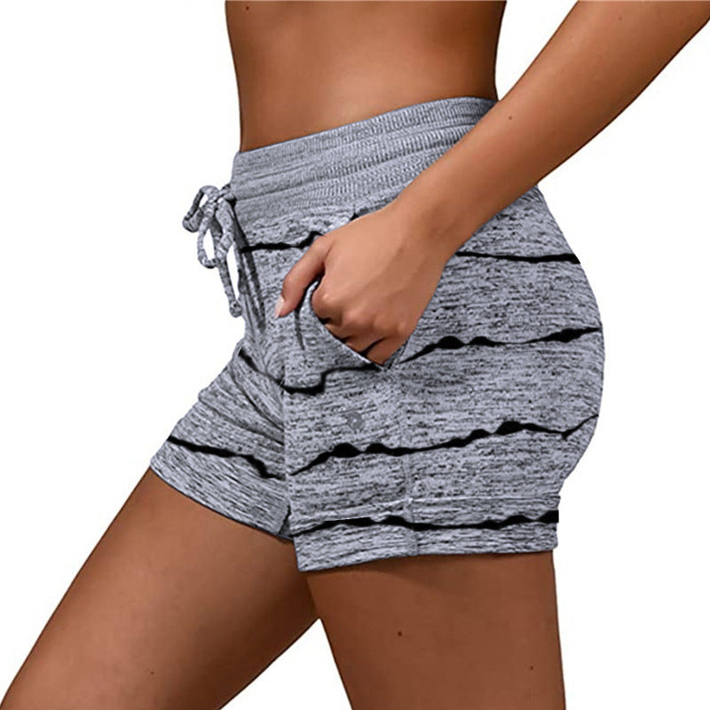 Leisure Women's Yoga Pants Casual Sports Waist-tight Stretch Shorts