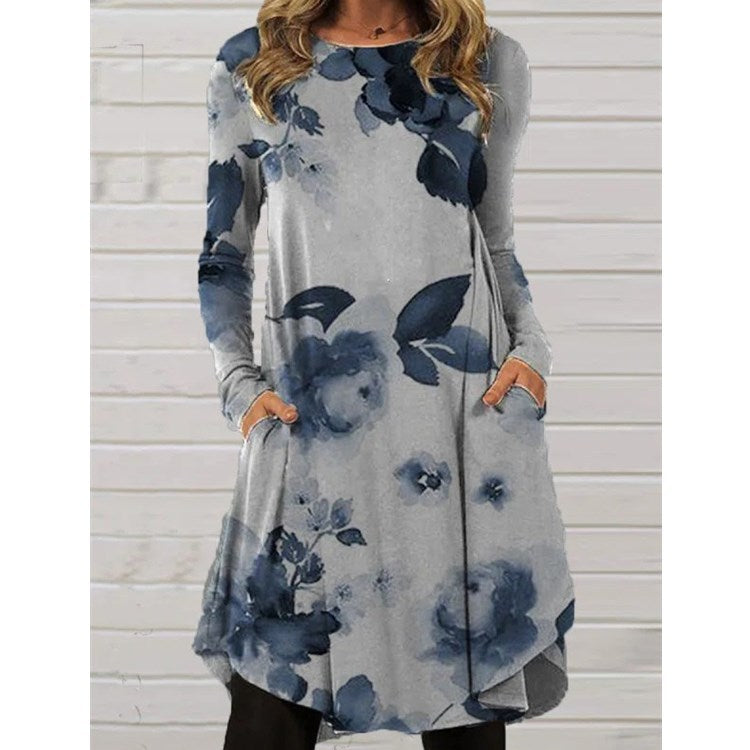 Digital Printing Elegant Attractive Women's Fashion Retro Dress