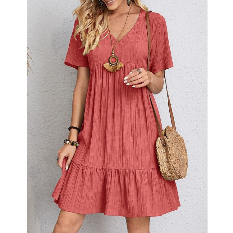 Women's Popular Summer Loose Others Casual Short Sleeve Waist Dress