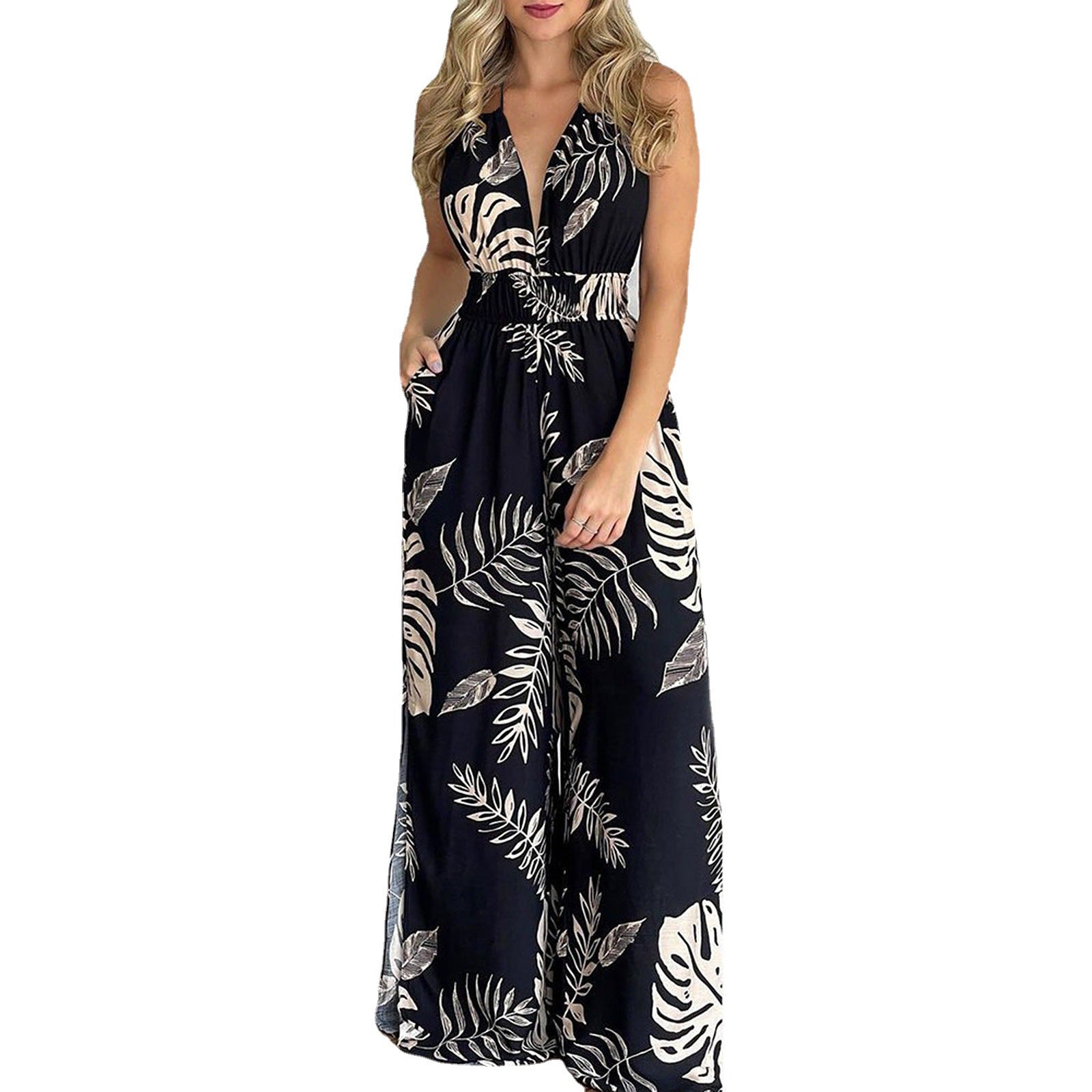 Swing Women's Dress Digital Printing Colorful Jumpsuit