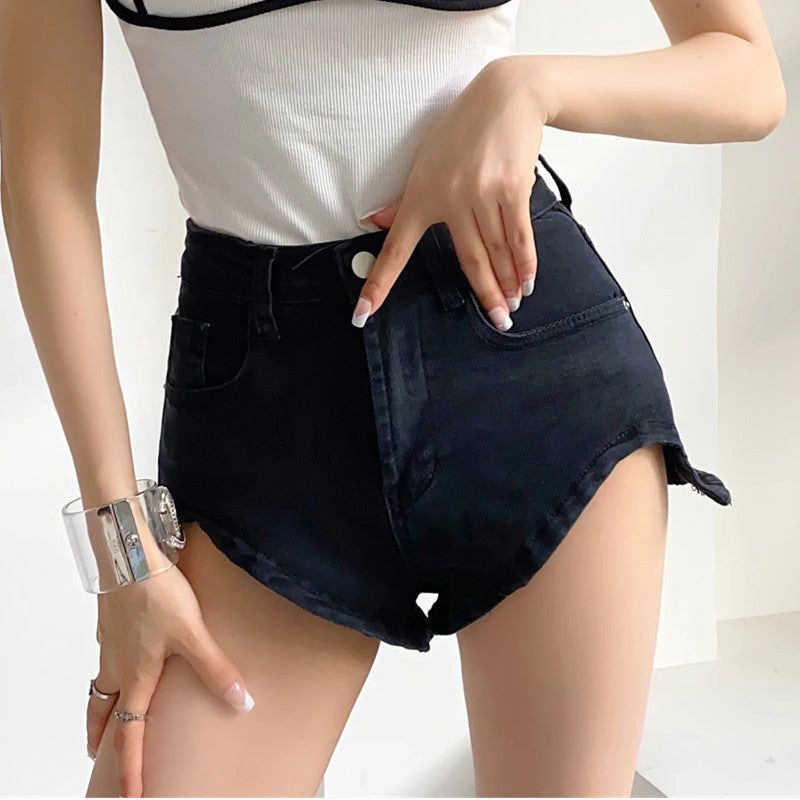 Cowboy Summer High Waist Slim Fit Design Denim Women's Slimming Pants Trendy Shorts