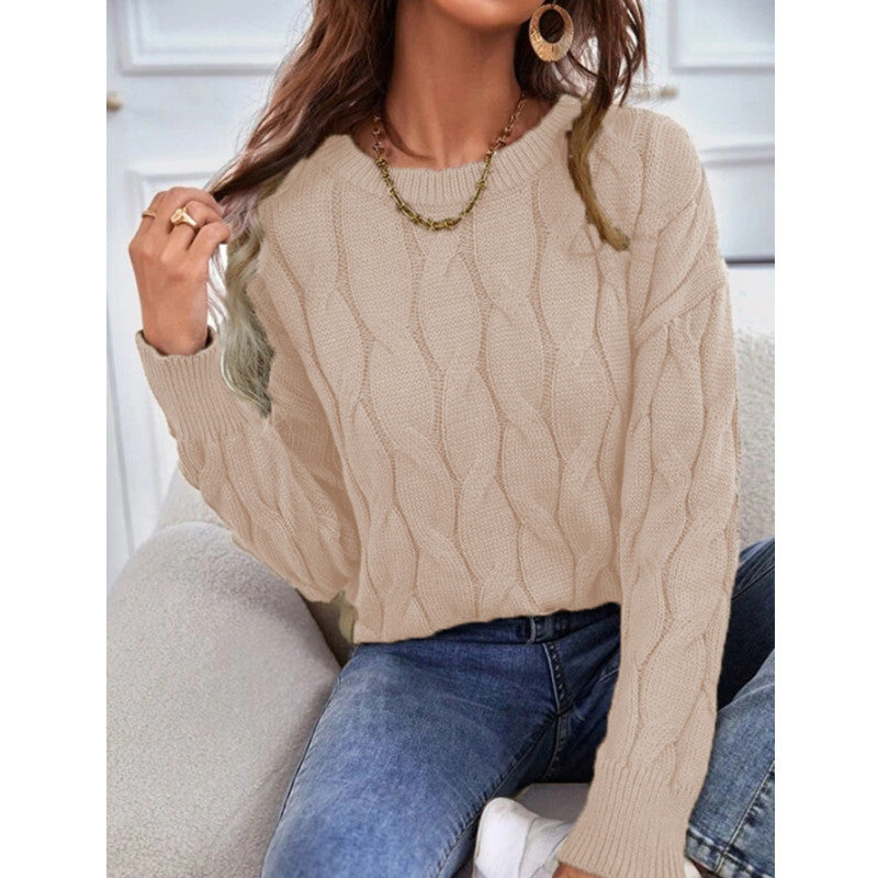 Knitting Women's Loose Knitted Pullover Sweater Coat
