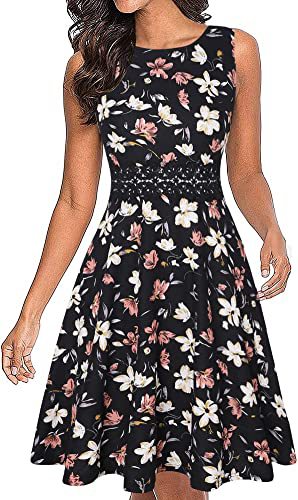 Classic New Round Neck Women's Summer Lace Dress