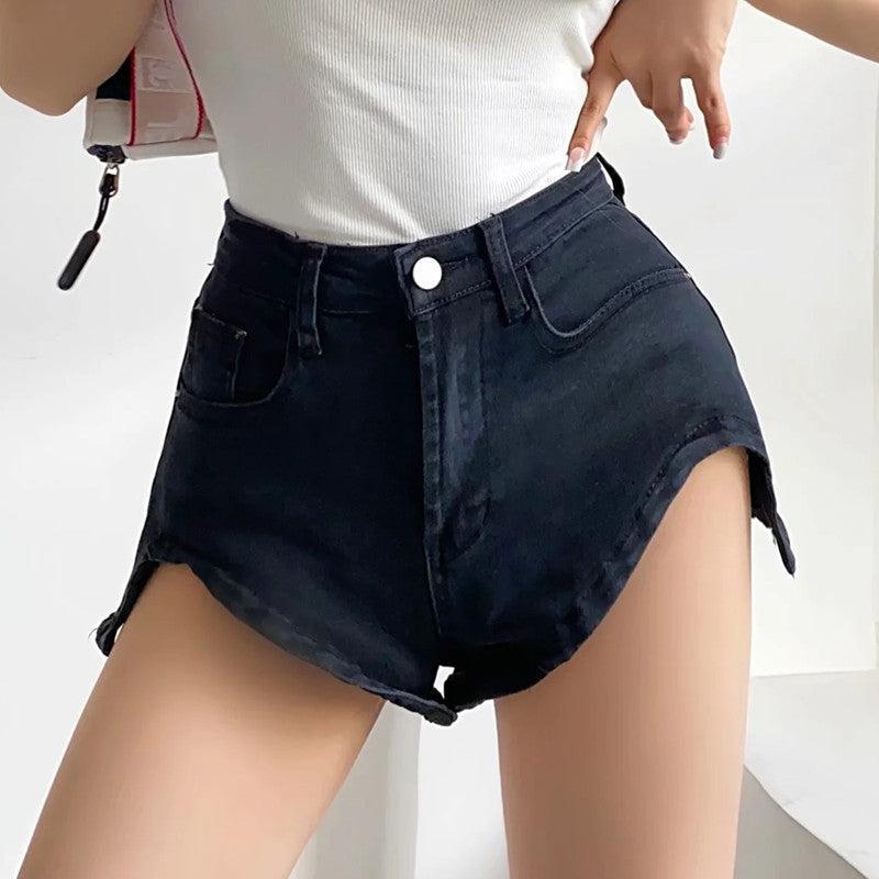 Cowboy Summer High Waist Slim Fit Design Denim Women's Slimming Pants Trendy Shorts