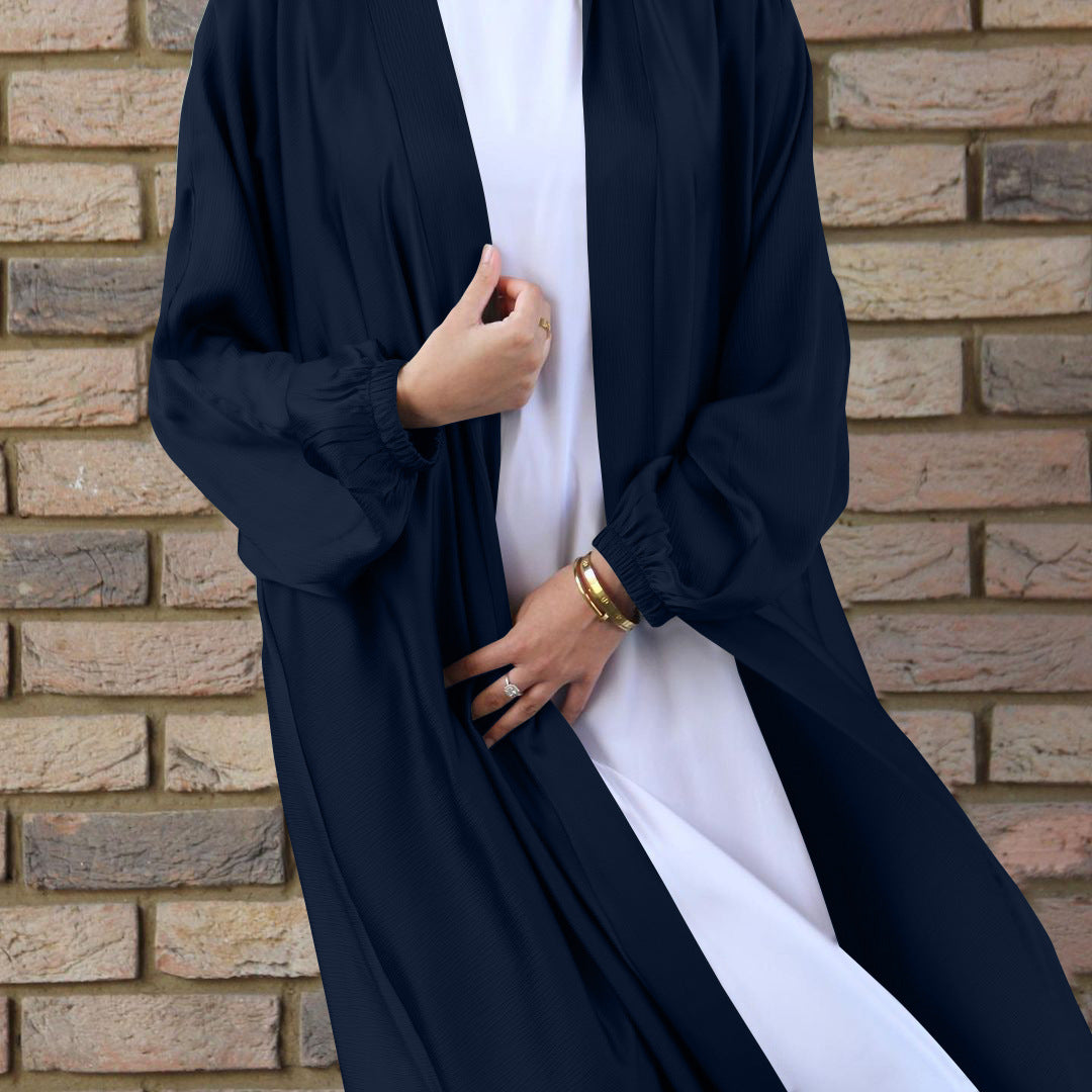 Women's Casual Swing Plus Size Cardigan Robe Drawstring Sleeve Dress