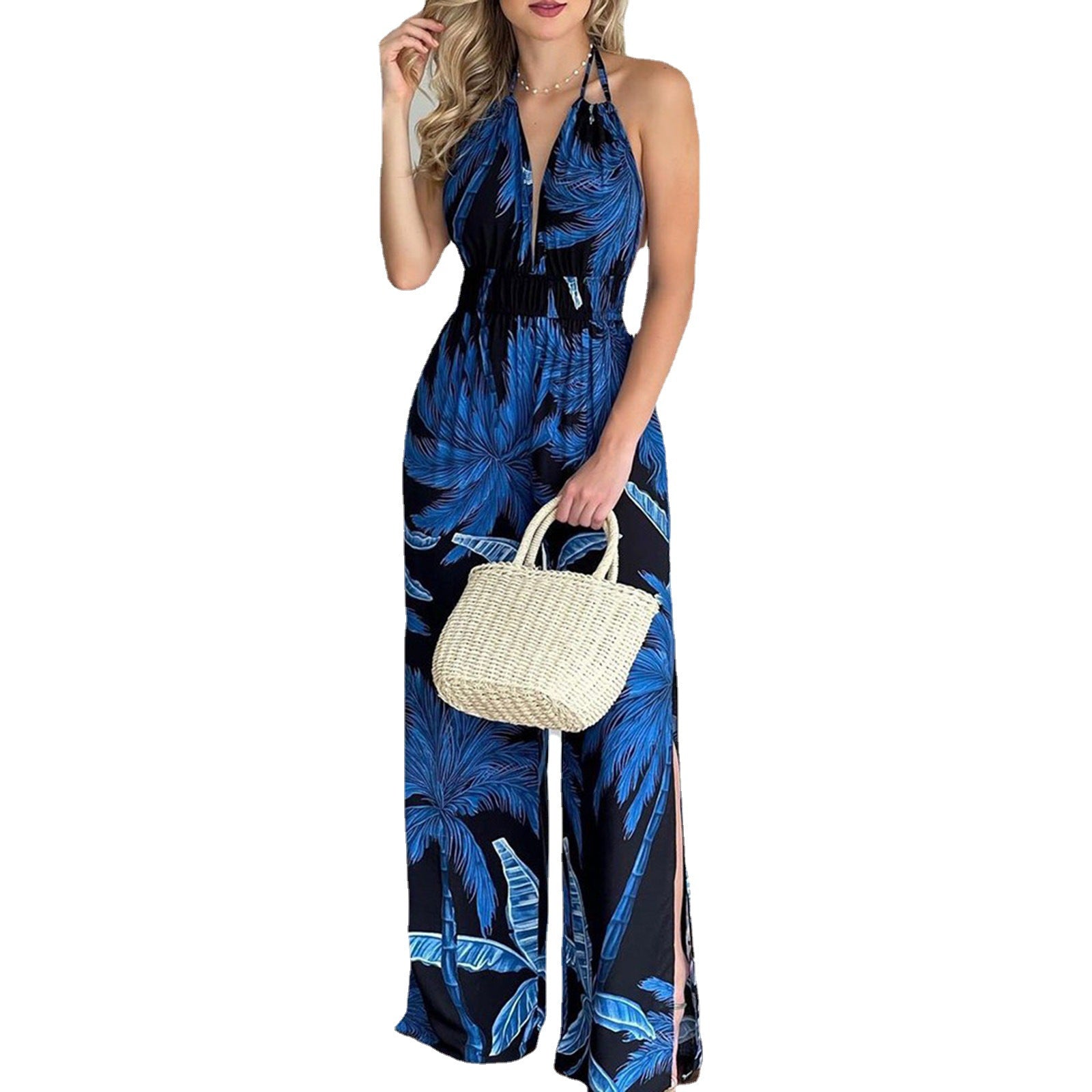 Swing Women's Dress Digital Printing Colorful Jumpsuit