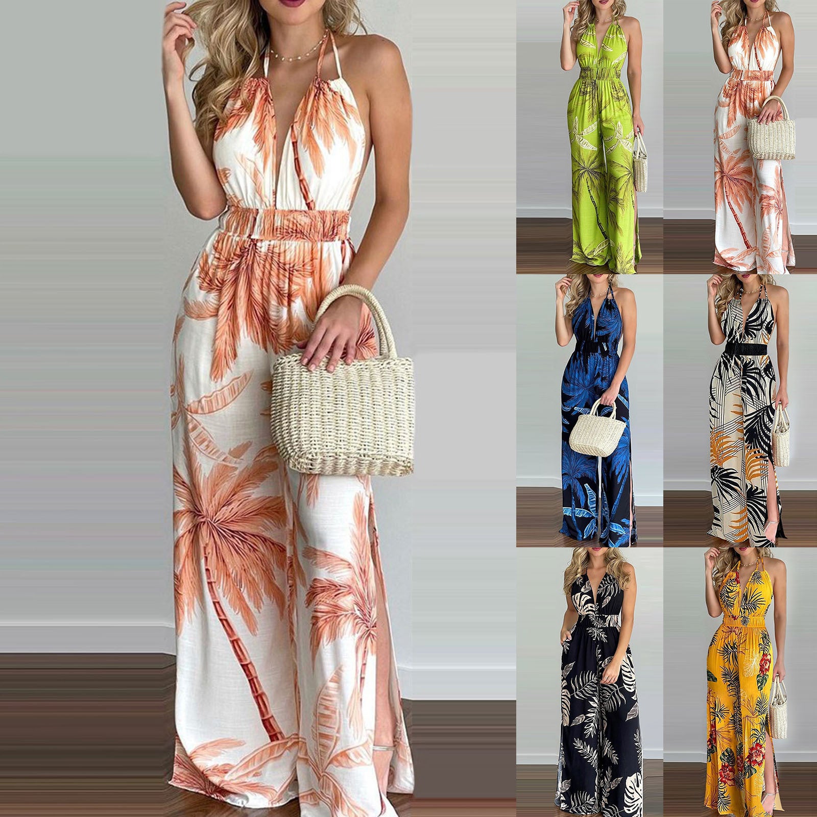 Swing Women's Dress Digital Printing Colorful Jumpsuit