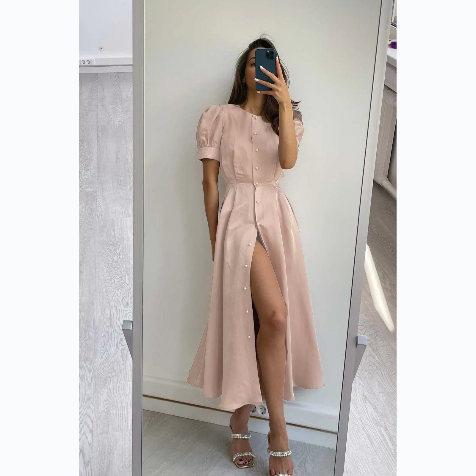 Intellectual Style Summer Fashion Waist-controlled Single-breasted Co ...