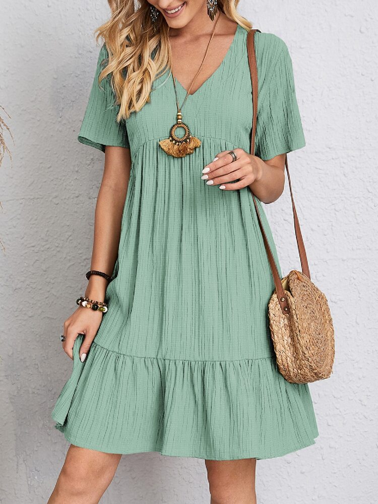 Women's Popular Summer Loose Others Casual Short Sleeve Waist Dress