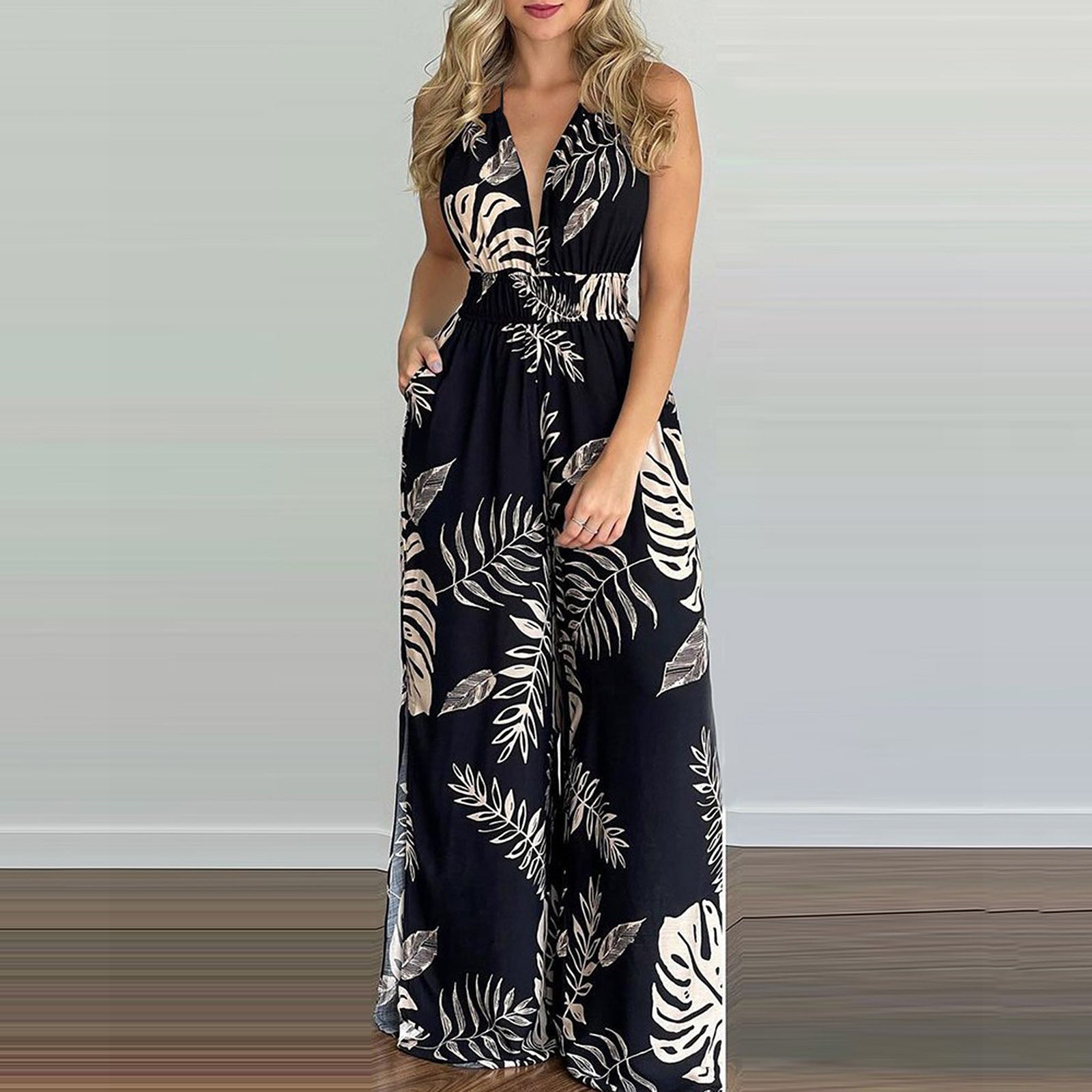 Swing Women's Dress Digital Printing Colorful Jumpsuit